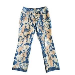 Vintage Y2K Tie Dye Revolt Jeams Laceup Denim Size 16